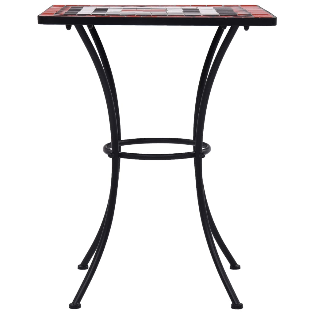 Mosaik-Bistrotisch Terrakotta und Weiss 60 cm Keramik